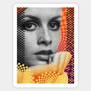 60s Supermodel Twiggy Sticker